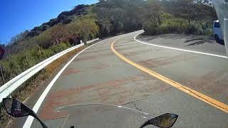 伊豆スカイライン 熱海峠料金所 ⇒ スカイポート亀石 バイク走行動画 (2020年12月7日撮影)