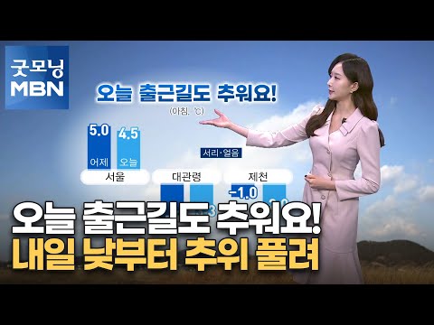 [굿모닝MBN 날씨]오늘 출근길도 추워요!…내일 낮부터 추위 풀려 [굿모닝 MBN]