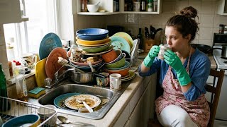 I Couldn't Face This Sink in the Morning… 🍽️ | Hand Dishwashing ASMR