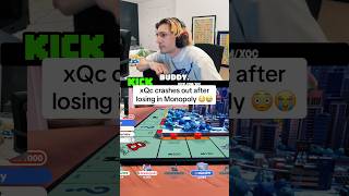 xQc CRASHES OUT After LOSING In Monopoly 😭 #xqc #monopoly #rage