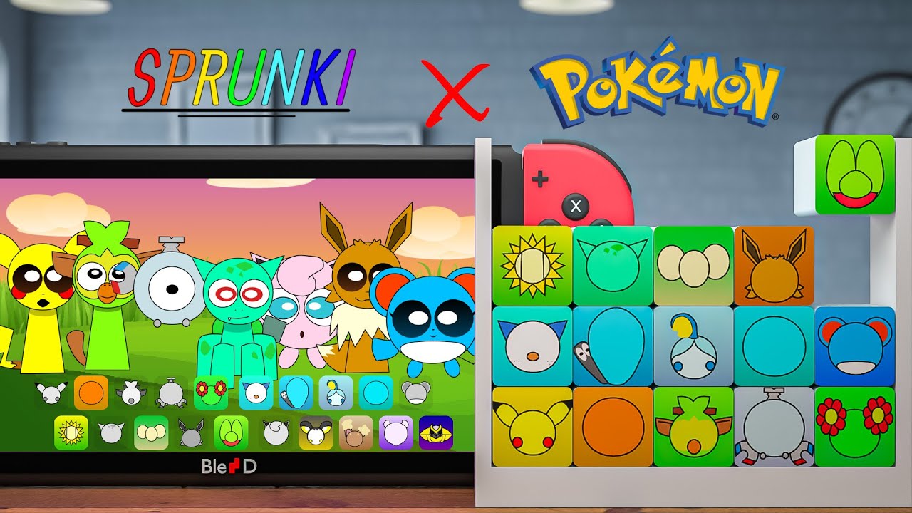 Sprunki × Pokémon : The Cutest Cube Crossover!