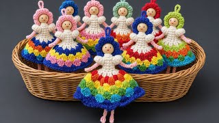This Viral Crochet Rainbow Angel Is So Beautiful | Easy Crochet Angel Tutorial for Beginners