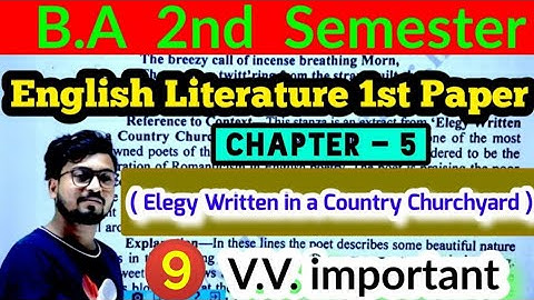 BA 2nd Semester English literature 1st Paper, Chapter 5| @9 #shorts