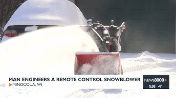 Minocqua man engineers a remote controlled snow blower