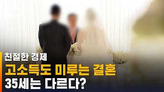 고소득 남성마저 결혼 미루지만, 35세 넘으면… / SBS / 친절한 경제