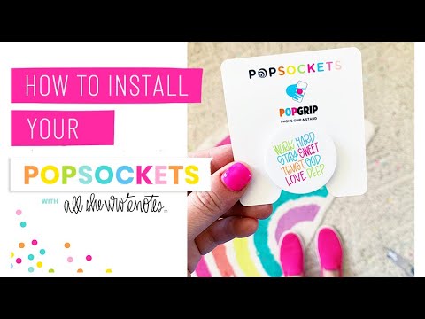 How to Install your Popsocket from All She Wrote Notes - YouTube
