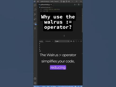 What is WALRUS Operator in Python? #coding #programming #python - YouTube