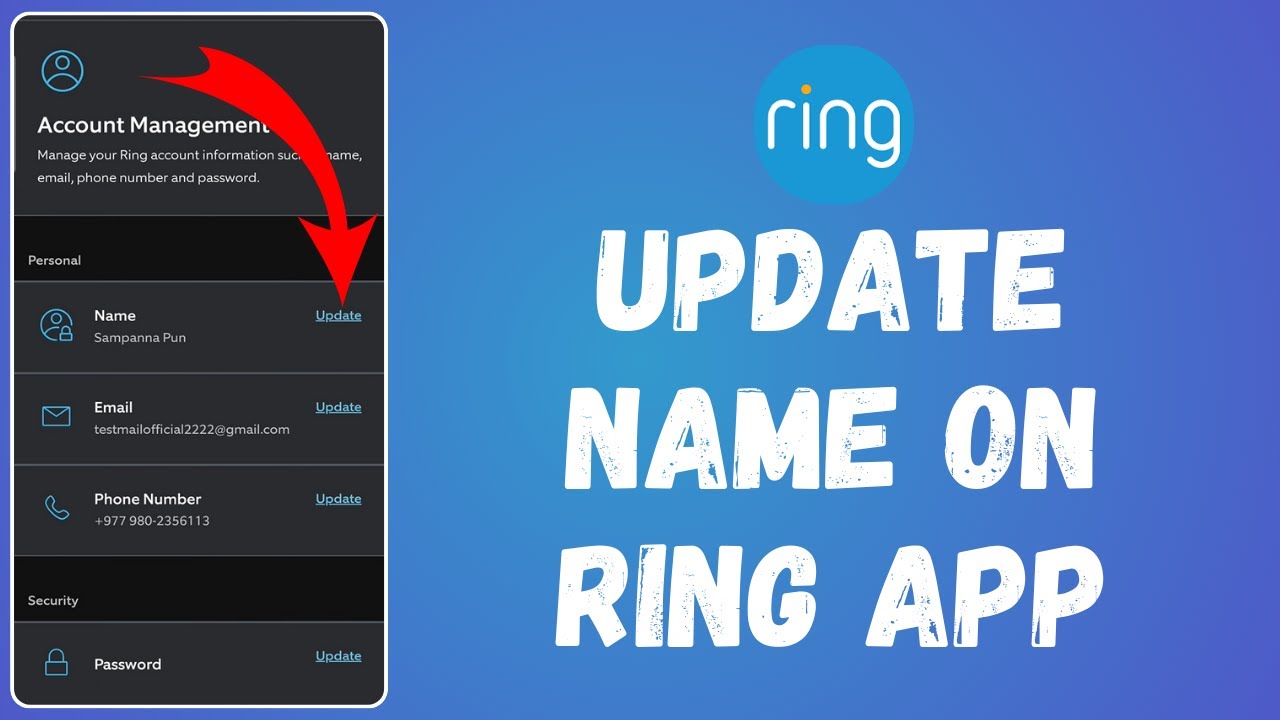 How to Update Name in Ring App 2024 | Ring App