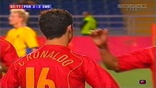 Cristiano Ronaldo Vs Sweden Home (28/04/2004)