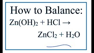 Zn(OH)2 + HCl → ZnCl2 + H2O – VietJack.com