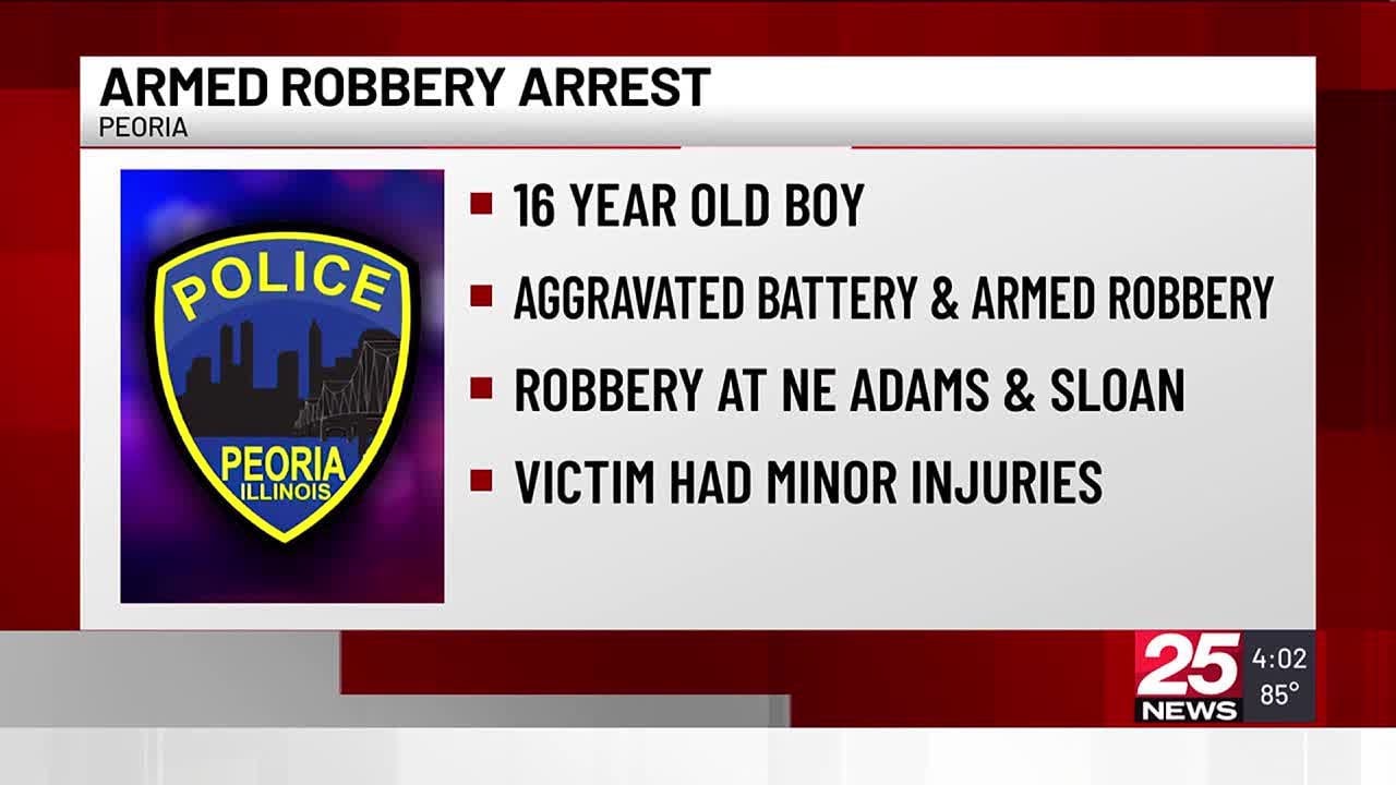 Peoria Police arrest suspect in stabbing, armed robbery