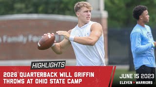 Highlights of new Ohio State quarterback offer Will Griffin from Thursday’s camp