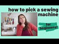 How to pick a sewing machine for beginners - 5 easy tips! Find the perfect sewing machine for you!