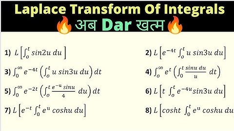 Integral Of Laplace Transform | Engineering Mathematics | Maths 3| Ashish Sir