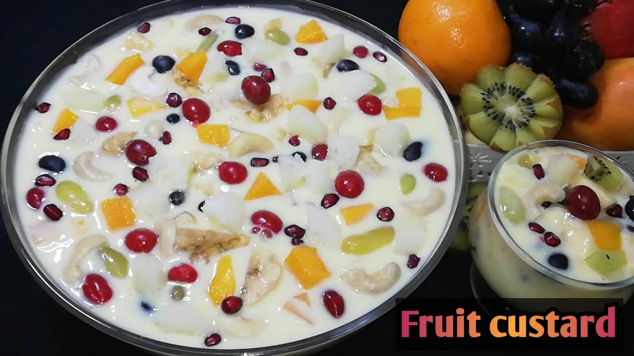 fruit custard recipe ! fruit custard kaise banaen ! bina custard recipe