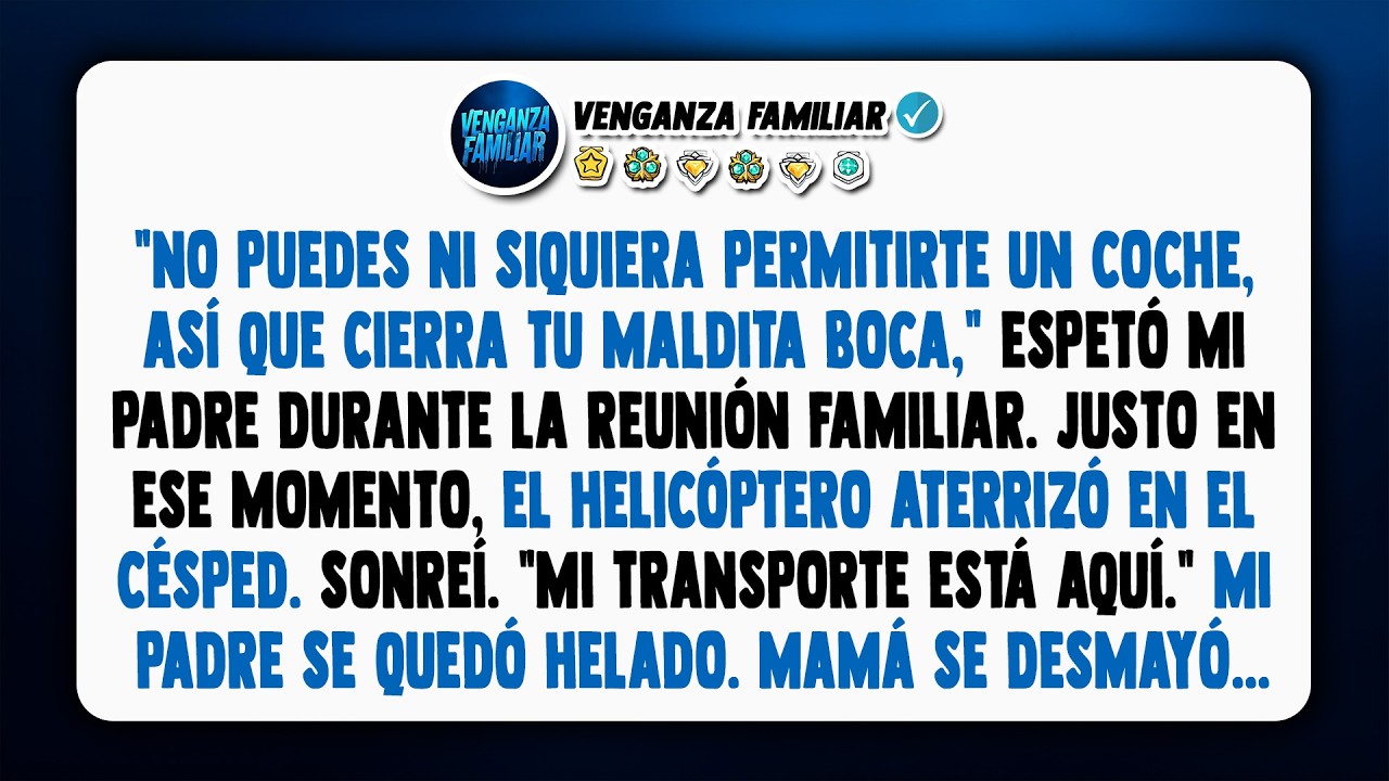 Mis padres me llamaron pobre, hasta que mi helicóptero aterrizó. Mi papá se quedó helado.
