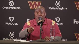 Asst HC/OC Eric Bieniemy Speaks to the Media Before Practice | Washington Commanders