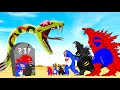 Rescue Baby SPIDER GODZILLA &amp; KONG vs GIANT PYTHON ZOMBIE : Who Will Win?| Godzilla Cartoon