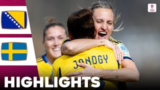 Sweden vs Bosnia and Herzegovina | Highlights | UEFA Women's Nations League Play-Off 23-02-2024