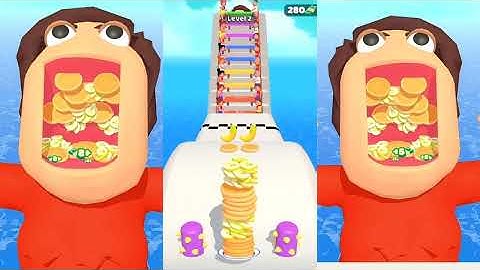 Pancake Run game HIGH SCORE 🌈 Gameplay Levels 1-5 Walkthrough IOS Android New Game FullapPr