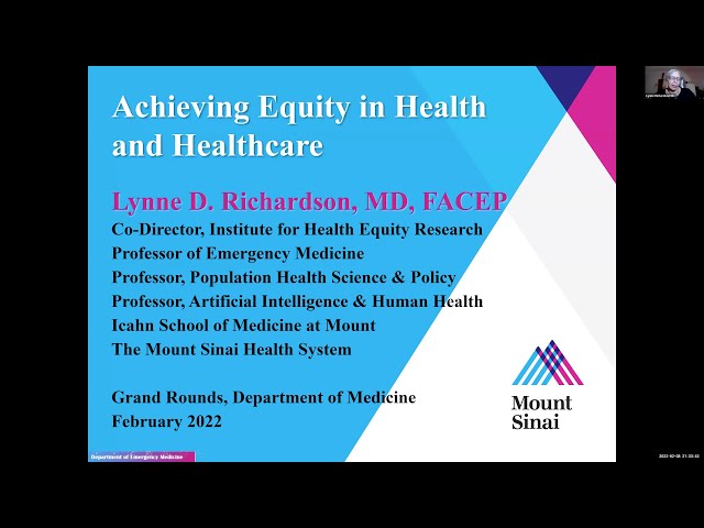 Achieving Equity in Health and Healthcare