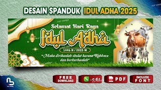 (Free CDR) Desain Spanduk Idul Adha 2025 di Coreldraw - Banner Qurban - #nurdesigns