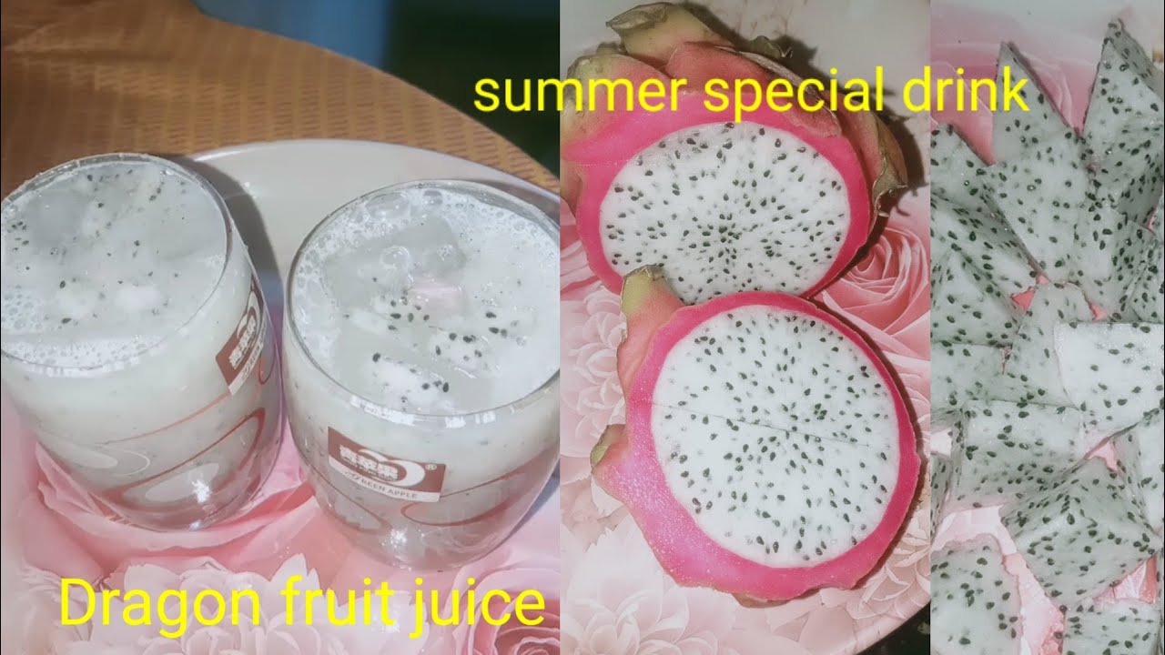 Dragon fruit juice recipe 😋 in tamil/summer special 🍻 YouTube