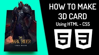 Full How To Create 3D Card Using HTML and CSS Update