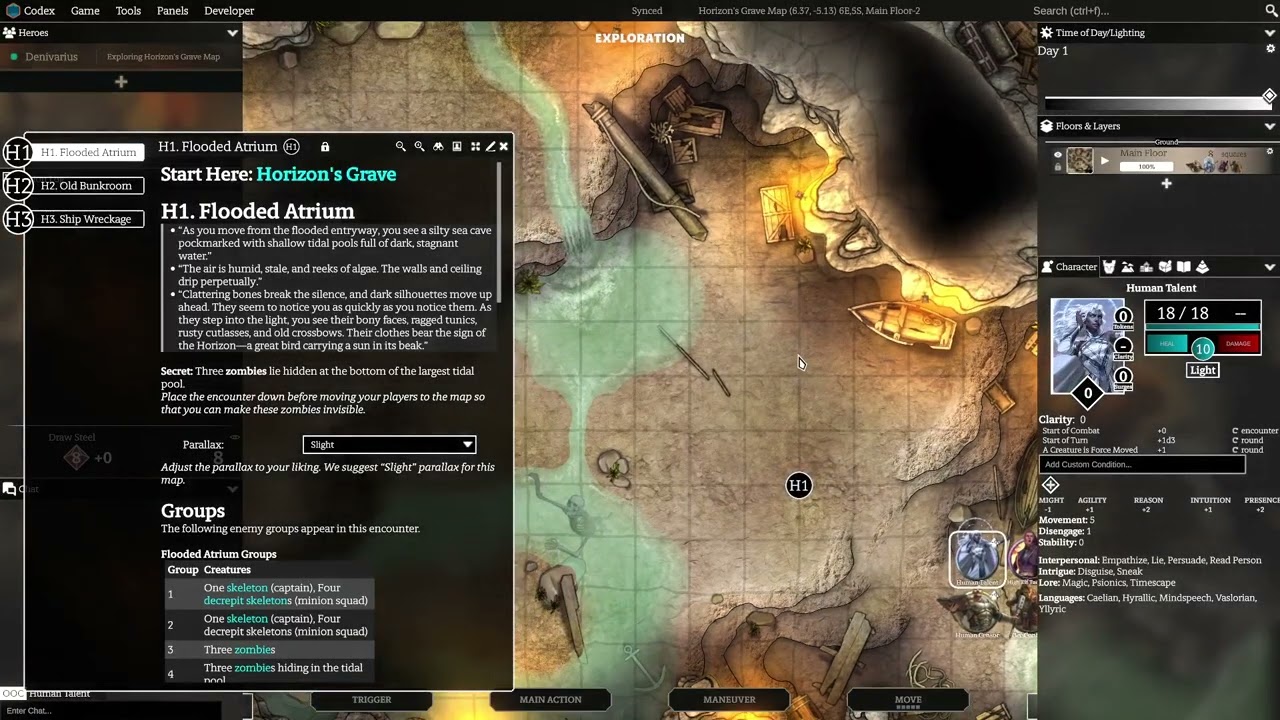 Настройка сражений в Кодексе