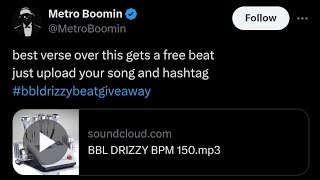 OLMOST x @metroboomin  BBL DRIZZY BPM 150.mp3 (Lyrics) #bbldrizzybeatgiveaway