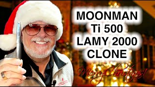 MaJohn Moonman Ti500 Titanium Piston Filler  Lamy 2000 Clone Unboxing and Review