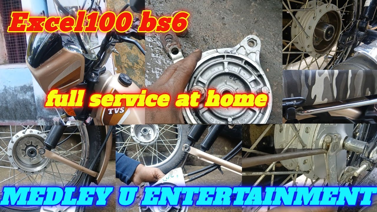 TVS Excel 100 BS6 Home Service | Full Maintenance Step by Step