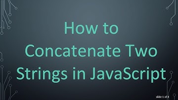 How to Concatenate Two Strings in JavaScript
