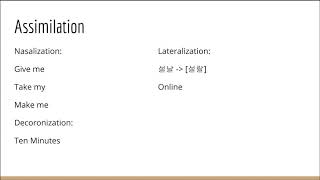 Korean Linguistics Final Presentation
