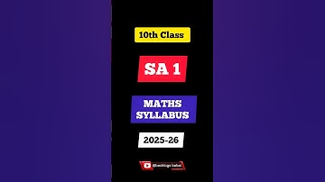 10th Class SA-1 MATHS SYLLABUS//2025-26//@backlogsbabai1797 //