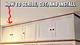 How to Scribe, Cut, and Install Trim / Molding to Fit the Ceiling