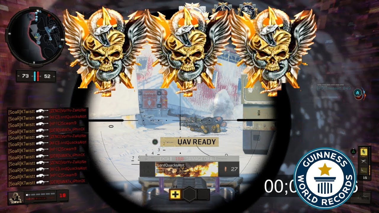 Stream Highlights + WORLD FASTEST BO4 SNIPER ONLY NUCLEAR