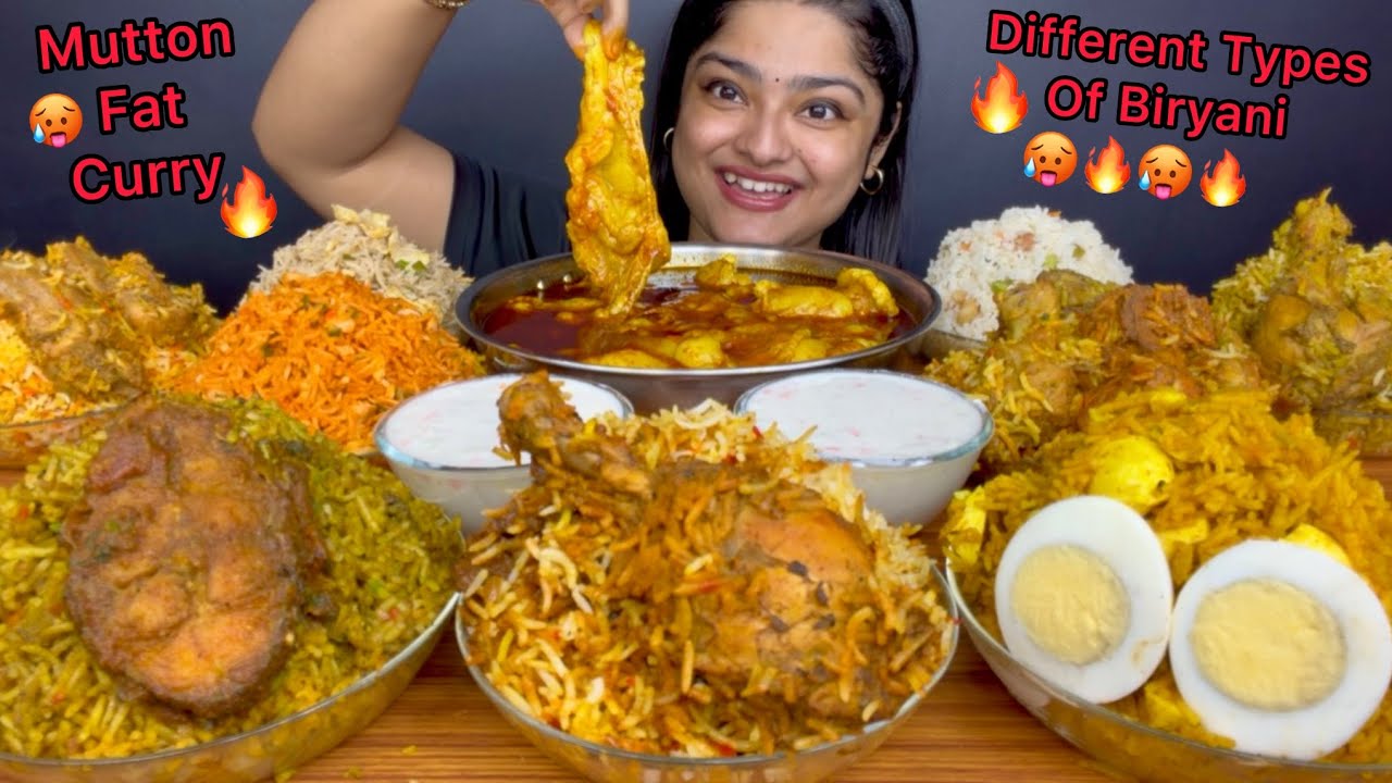 CHICKEN BIRYANI, EGG BIRYANI, FISH BIRYANI, VEGETABLE BIRYANI, SCHEZWAN FRIED RICE, MUTTON FAT CURRY