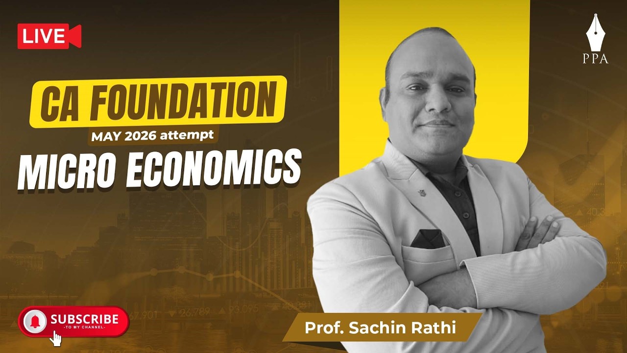 CA Foundation May 26: Macro Economics: Session 03 :MChapter 8.1 Money Market: By Prof. Sachin Rathi