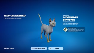 How To Get Meowdas Sphynx Sidekick For FREE! (Fortnite)