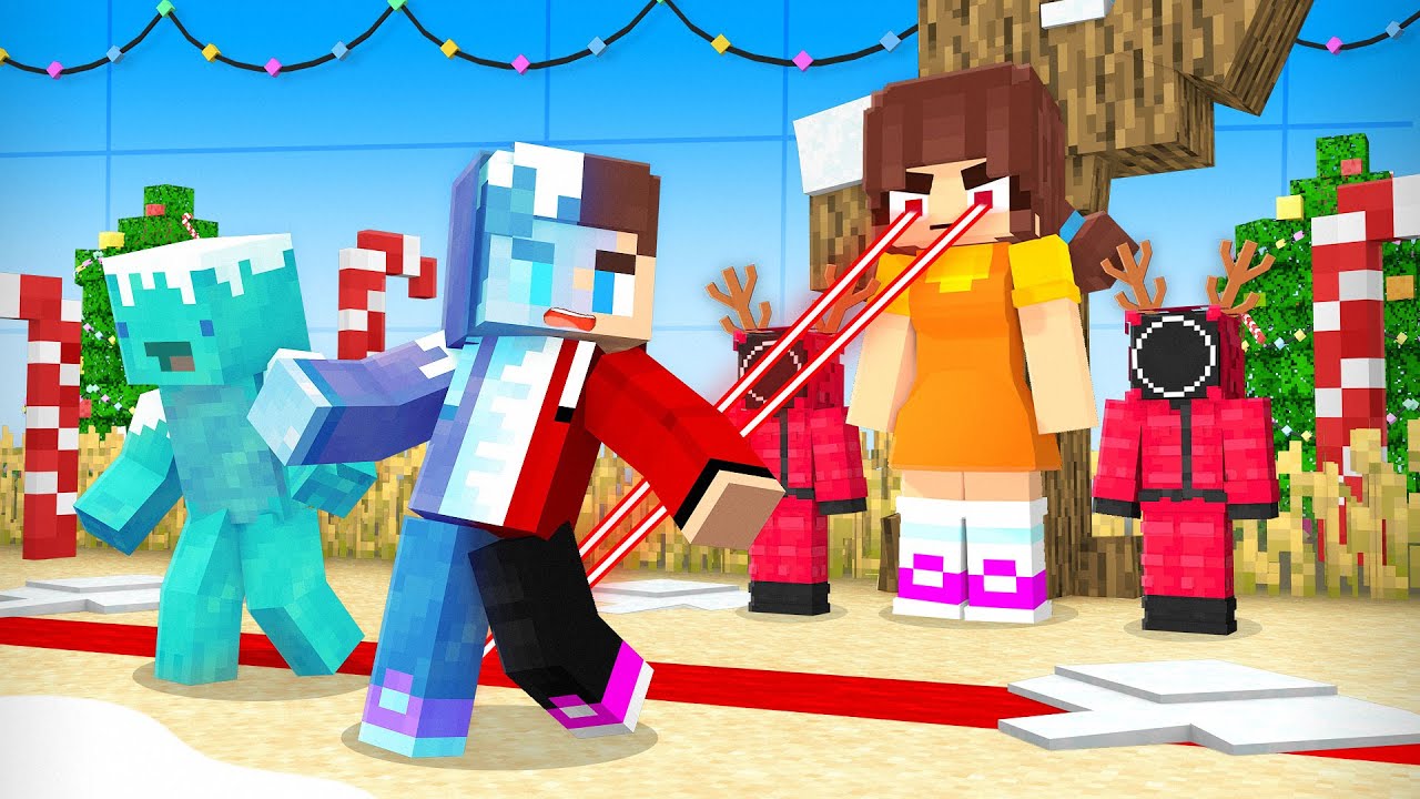 JJ and Mikey vs Christmas SQUID GAME - Maizen Minecraft Animation