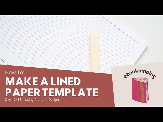 How to Make a Ledger Size Lined Paper Template (11×17) for bookbinding