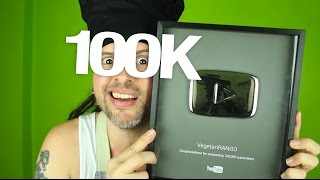 Chegou A Minha Placa De 100 Mil Inscritos Especial 100K Vegetarirango