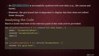 Resolving ExtJS4 Ext.grid.Panel Not Updating with Store Data