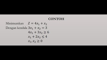 #6 Program Linear - Metode Simpleks Kasus Minimasi