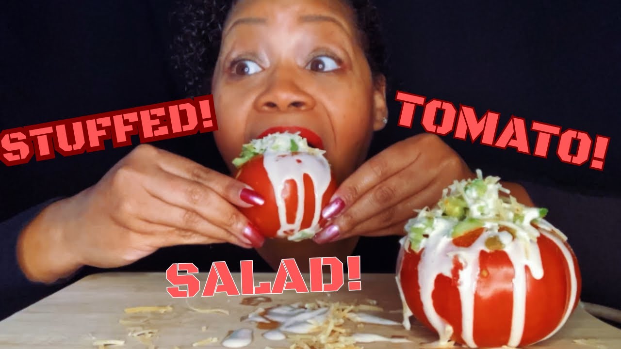 Stuffed Tomato Salad! | Fruit ASMR Mukbang Eating Show | Ep. 78