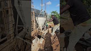 Concreting the foundation #africa #ghana #construction #site #concreting #mita