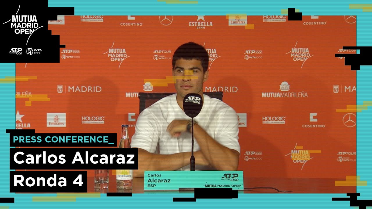 CONFERENCIA DE PRENSA Carlos Alcaraz Ronda 4, en el MUTUA MADRID OPEN 2023