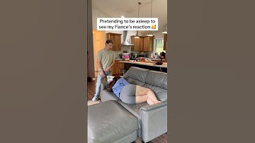 Pretending to be asleep to see my Fiance’s reaction! 🥰 #shorts