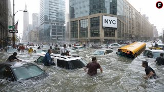 New York is Underwater! Flash Floods Submerged Vehicles & Turned Roads into Rivers in Brooklyn!
